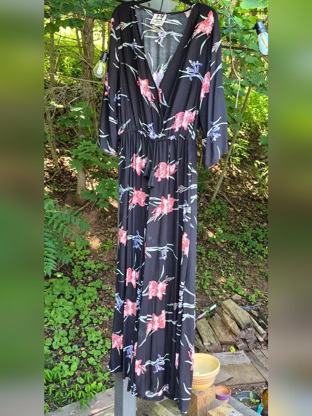 JAASE Black Floral Jumpsuit Romper XL